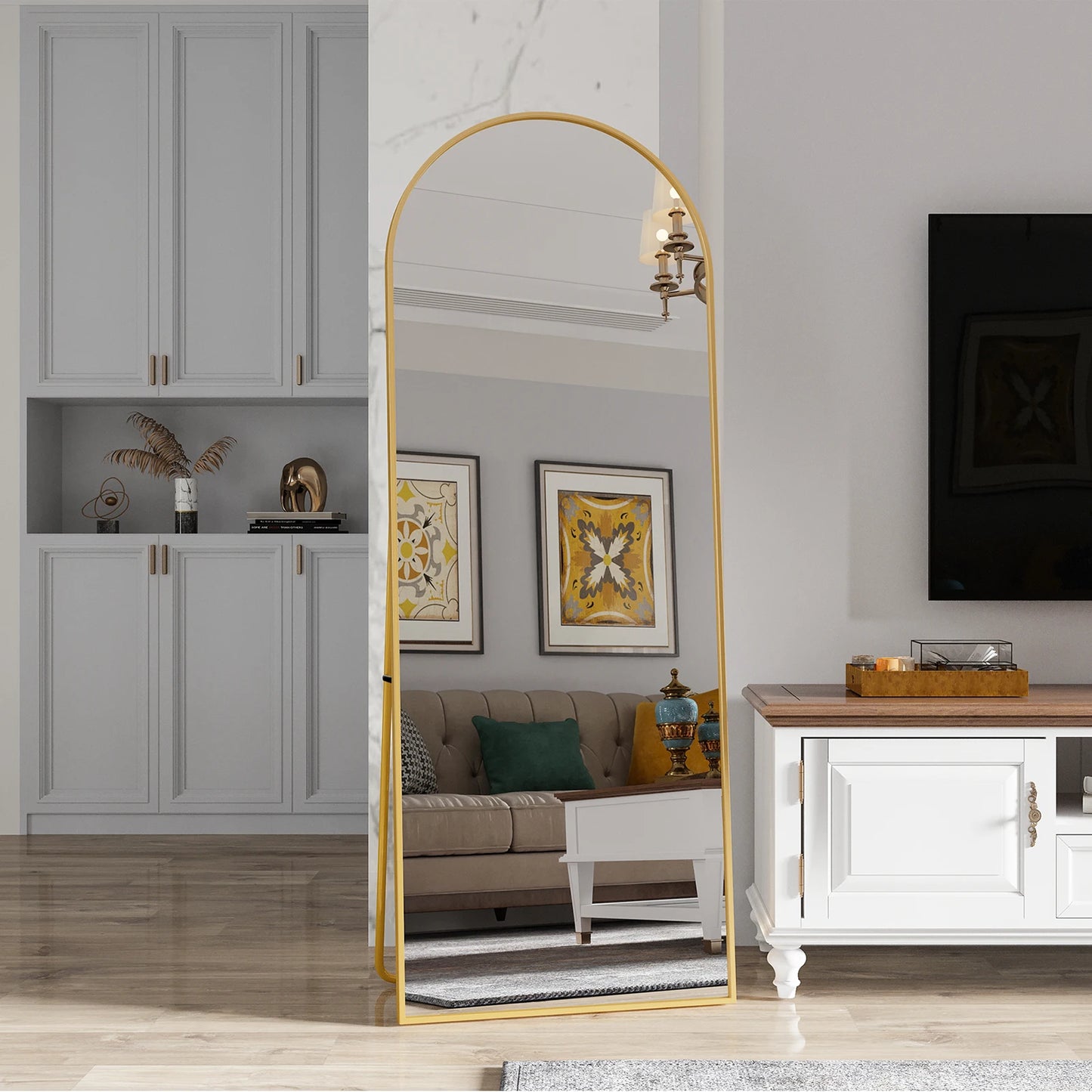 Full Length Mirror 162 x 53 cm,Floor Mirror, Tempered glass Large Mirror for Bedroom Living Room Hallway Bathroom